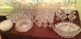 LARGE COLLECTION OF "CUBED" GLASS
1940'S