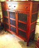 CIRCA 1870'S PIE SAFE
PINE AND PUNCHED TIN