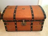 ANTIQUE TRUNK
(REPLACED LEATHER HANDLES)