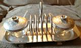 HAMMERED ALUM. JAM SET
CIRCA 1950'S
HARD-TO-FIND