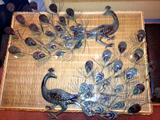 METAL PEACOCKS
CIRCA 1960'S