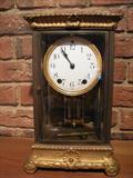 Seth Thomas beveled glass clock.