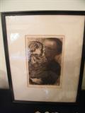 Artwork by Kathe Kollwitz.
{German 1867-1945}