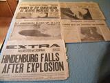 Original 1937 newpaper's with the Hindenburg explosion.