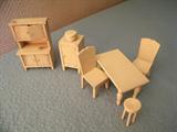 Set of 1930's doll furniture.
{Mfg. Strombecker}
