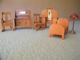 1930's set of doll furniture.
{Mfg. German with Eagle}