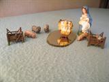 Christmas figurines with British lead animals.