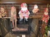 Four die-cut Santa Clauses.
From 1918 to early 1950's.
