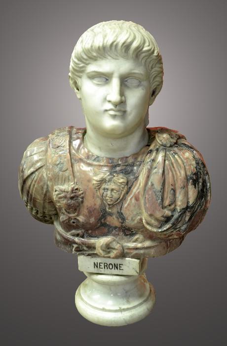 10.	Carved Marble Bust of the Emperor Nero