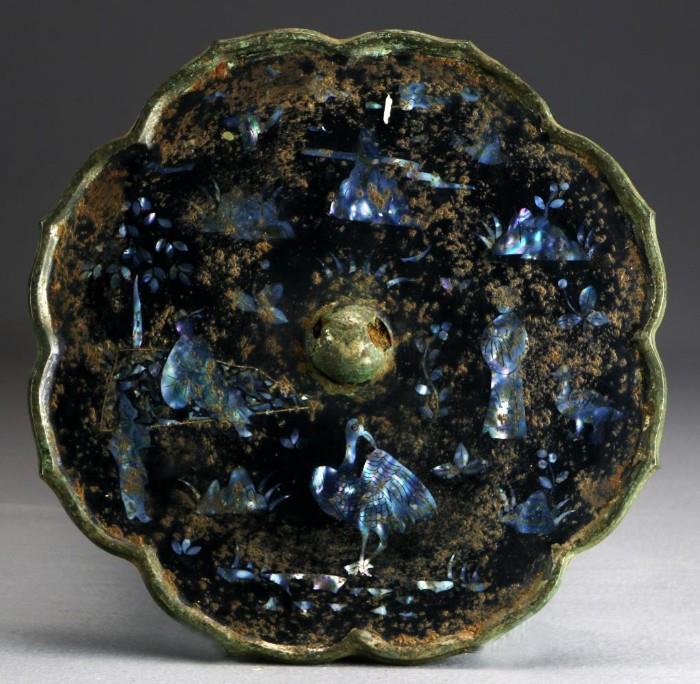 29.	A Chinese Ming-Qing MOP Inlaid Bronze Mirror
