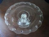 Tear drop scalloped cake plate on a pedestal!  Just beautiful!!!