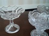 Close-up of cut glass --- unusual pieces!