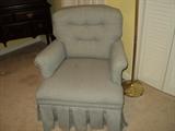 Very nice Williamsburg fabric chair......great condition....could go right into your home!