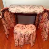 Vintage vanity and stool