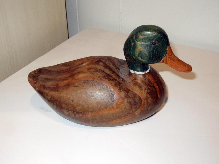 hand carved decoy duck
