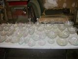 table full of cut glass