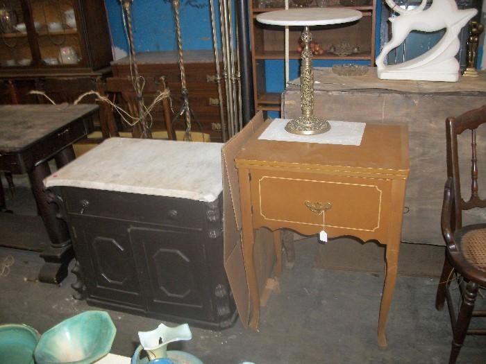 marble top washstand, end table