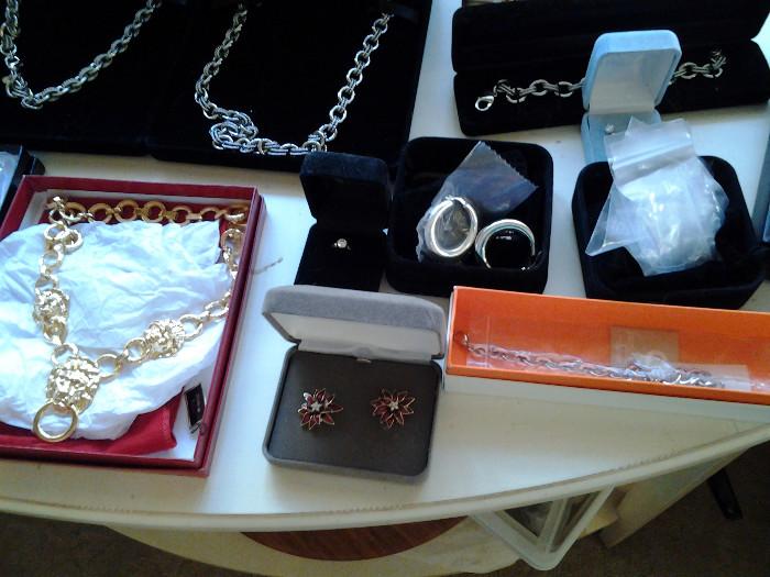 Costume jewelry, some sterling silver