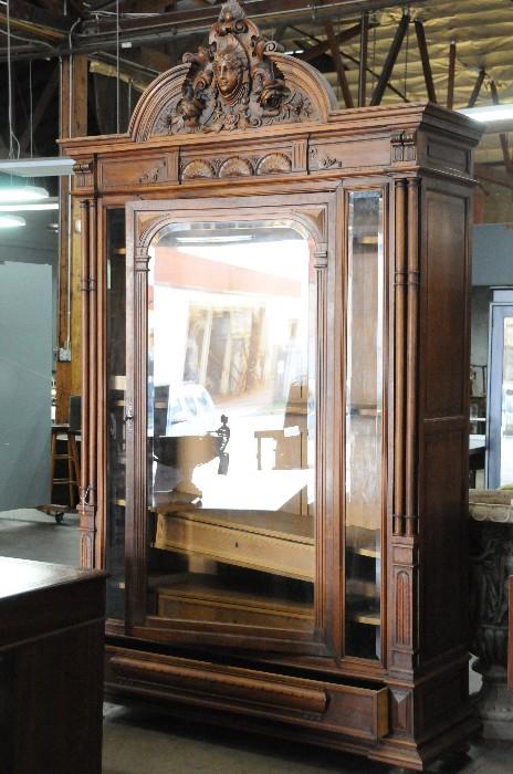 Italian carved armoire
