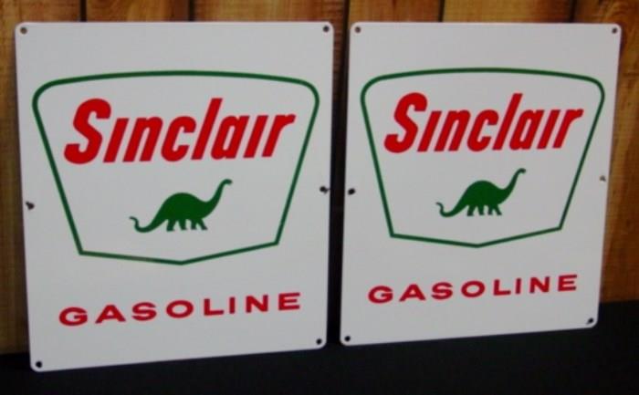 Porcelain Sinclair Gasoline Signs