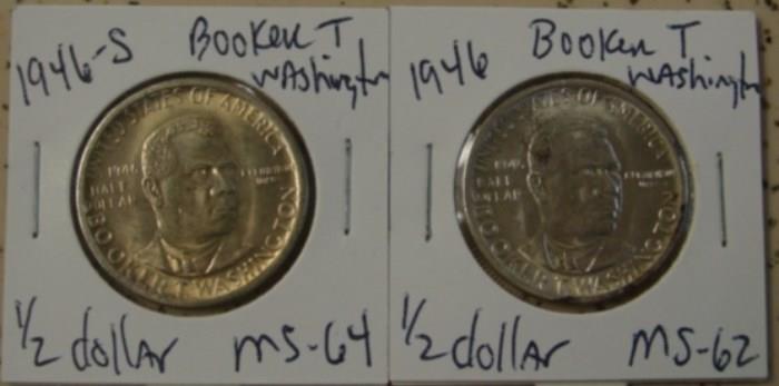 1946 Booker T. Washington Half Dollars