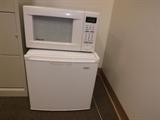 Microwave and mini-fridge