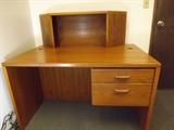 Wood Office Desk and Free Standing Top Cabinet