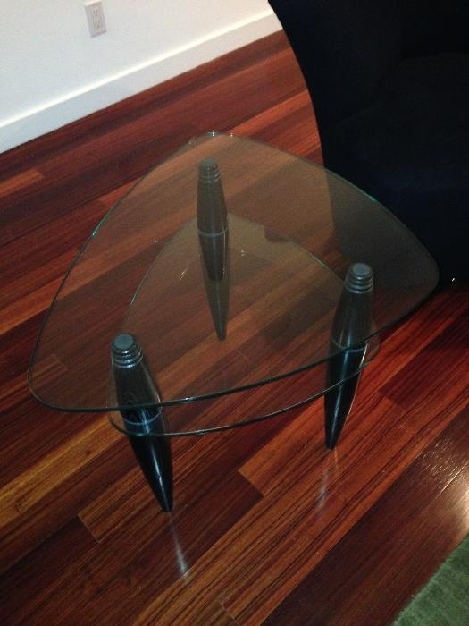 GORMAN'S FURNITURE GLASS SIDE TABLE