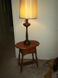side table and lamp  lamp 25 00 table 30.00