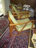pair of rattan chairs  