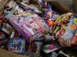 Lot including -
PALLET OF TOYS 100+ TOYS , PRINCESS IN TRAINING PLAYHOUSE, TUMBLIN CHUCK TRUCK NERF DART GUN
with $1100.00 ESTIMATED total retail value. View lot here http://bidonfusion.com/m/lot-details/index/catalog/2133/lot/230033/