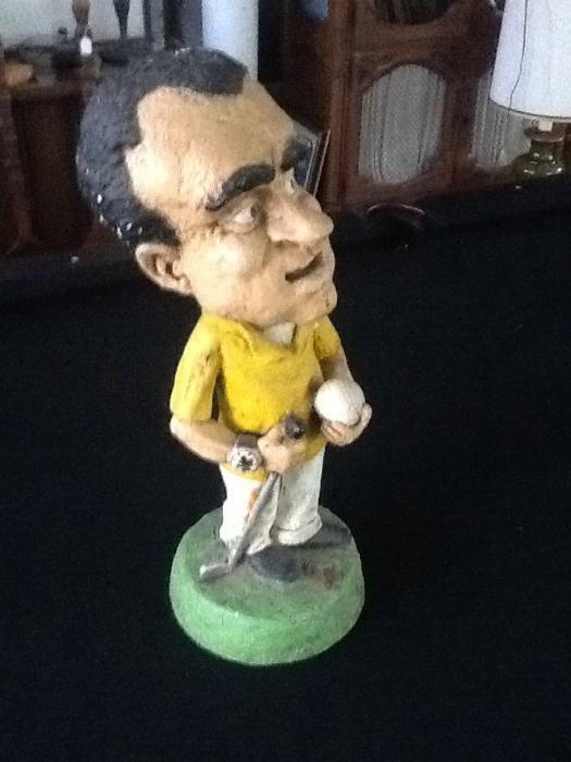 Richard Nixon ceramic golf statue $45.00