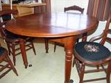 Mahogany breakfast table and chairs