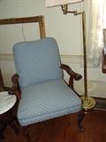 Pair blue arm chairs