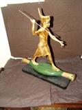 15 inch tall gold gilded, limited edition Boehm King Tut Figure