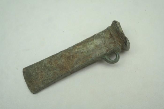 Antique Bronze Wedged Shape Vessel
