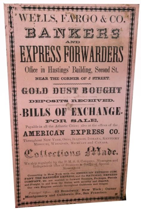 Antique Wells Fargo & Co Advertisement