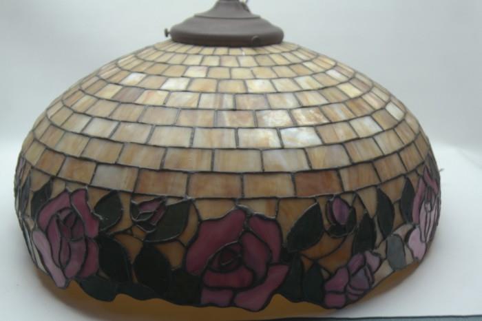 Antique Tiffany Style Glass Lamp Shade