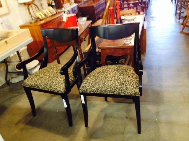 Leopard print modern chairs