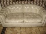 Leather love seat