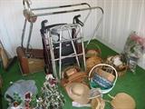 Treadmill, handicap items along with assortment of baskets