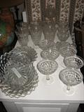 Several items of clear Fostoria