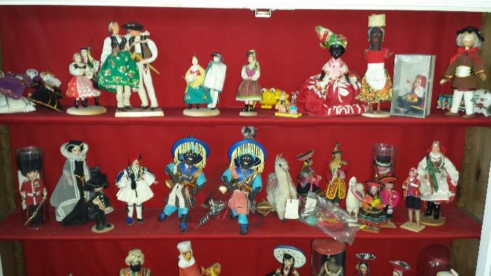 SOUVENIER DOLLS FROM WORLD TRAVELS