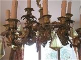 BRONZE CHANDELIER.