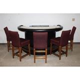 Authentic Atlantic City Casino Blackjack Table with 5 matching high top chairs