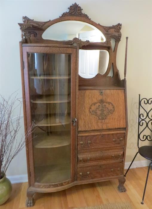 Antique side-by-side secretary/bookcase