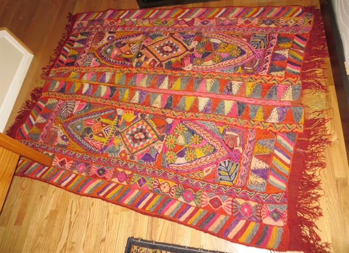 Exotic hand woven rug/wall hanging