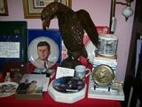 HAND CARVED WOODEN EAGLE, JFK