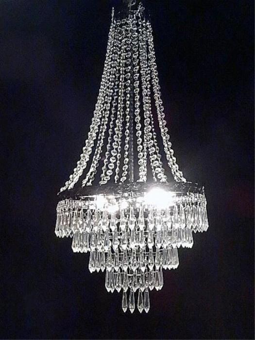 FRENCH EMPIRE STYLE CRYSTAL CHANDELIER