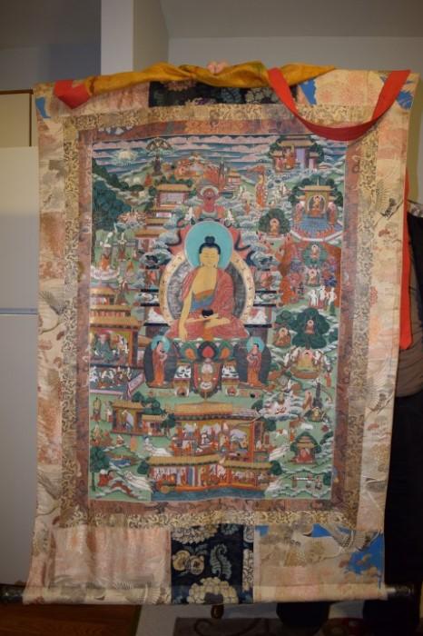 This is close up of the Thangka